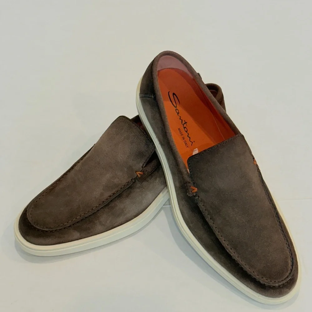 Santino Botanist Men’s Suede Loafers NEW US 8 Made in Italy